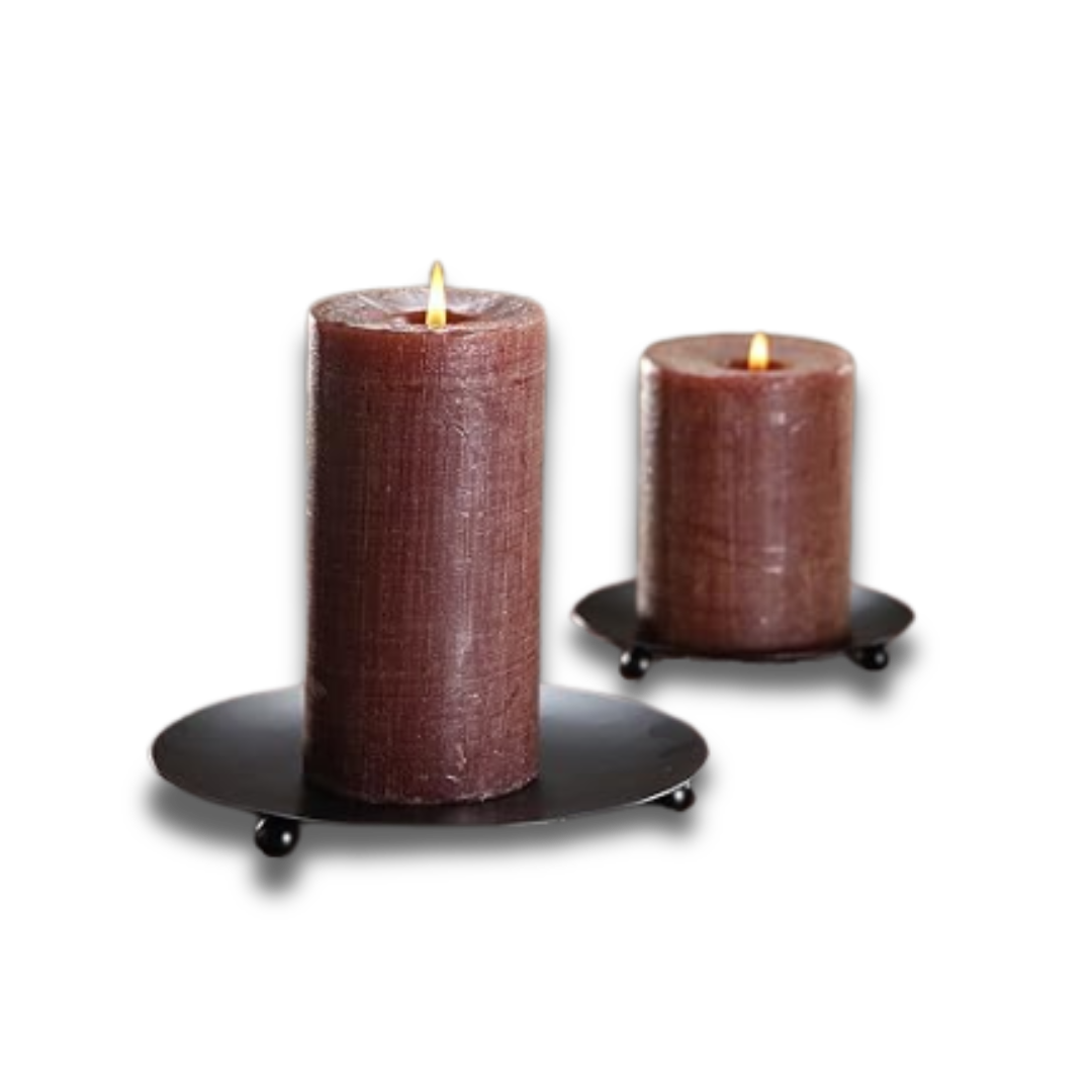 Iron Plate Candle Holder - Raydin