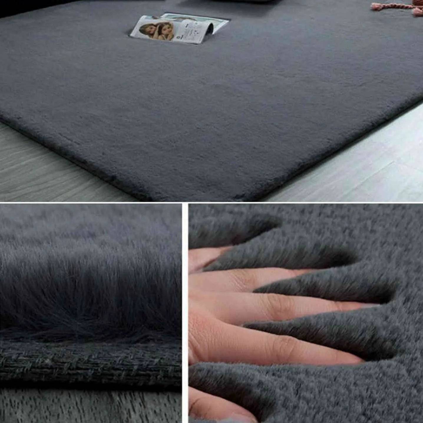 Faux Rabbit Fur Rug - Raydin