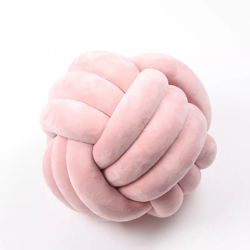 Woven Knotted Ball Pillow - Raydin