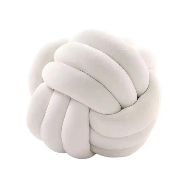 Woven Knotted Ball Pillow - Raydin