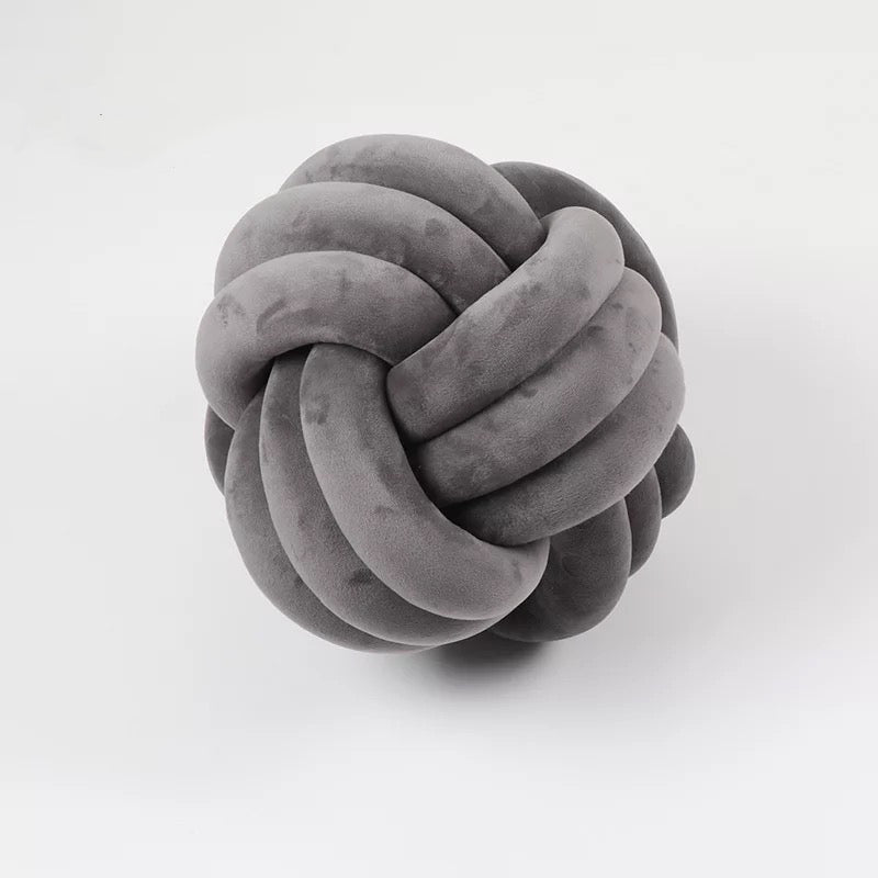 Woven Knotted Ball Pillow - Raydin