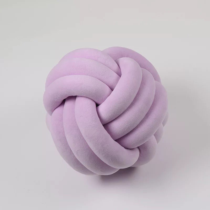 Woven Knotted Ball Pillow - Raydin